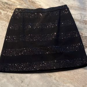 Black skirt with Sequins - Size 8 - Loft